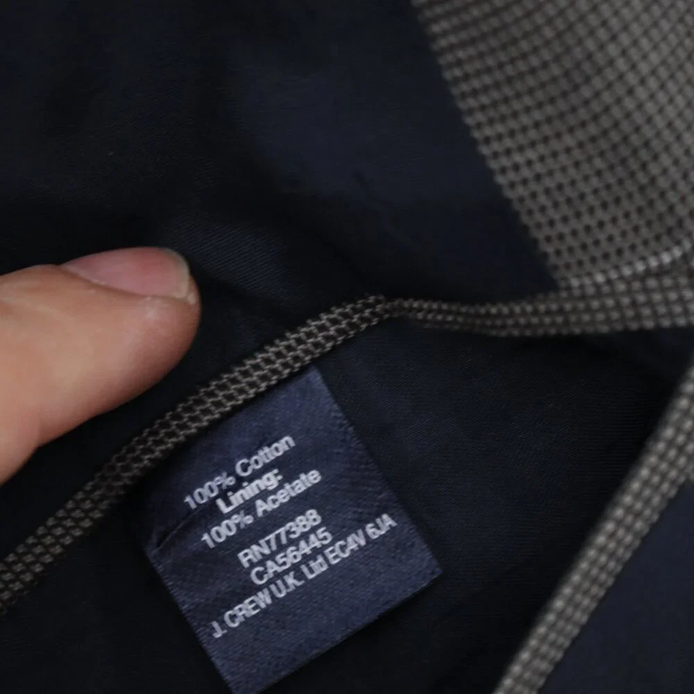 J Crew Sport Coat Mens 42R Thompson Cotton Windowpane Plaid‎ Single Breasted